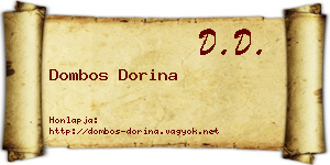 Dombos Dorina névjegykártya