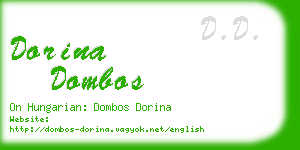 dorina dombos business card